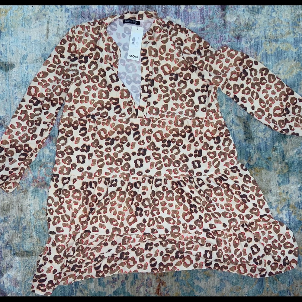 Leopard print maternity dress